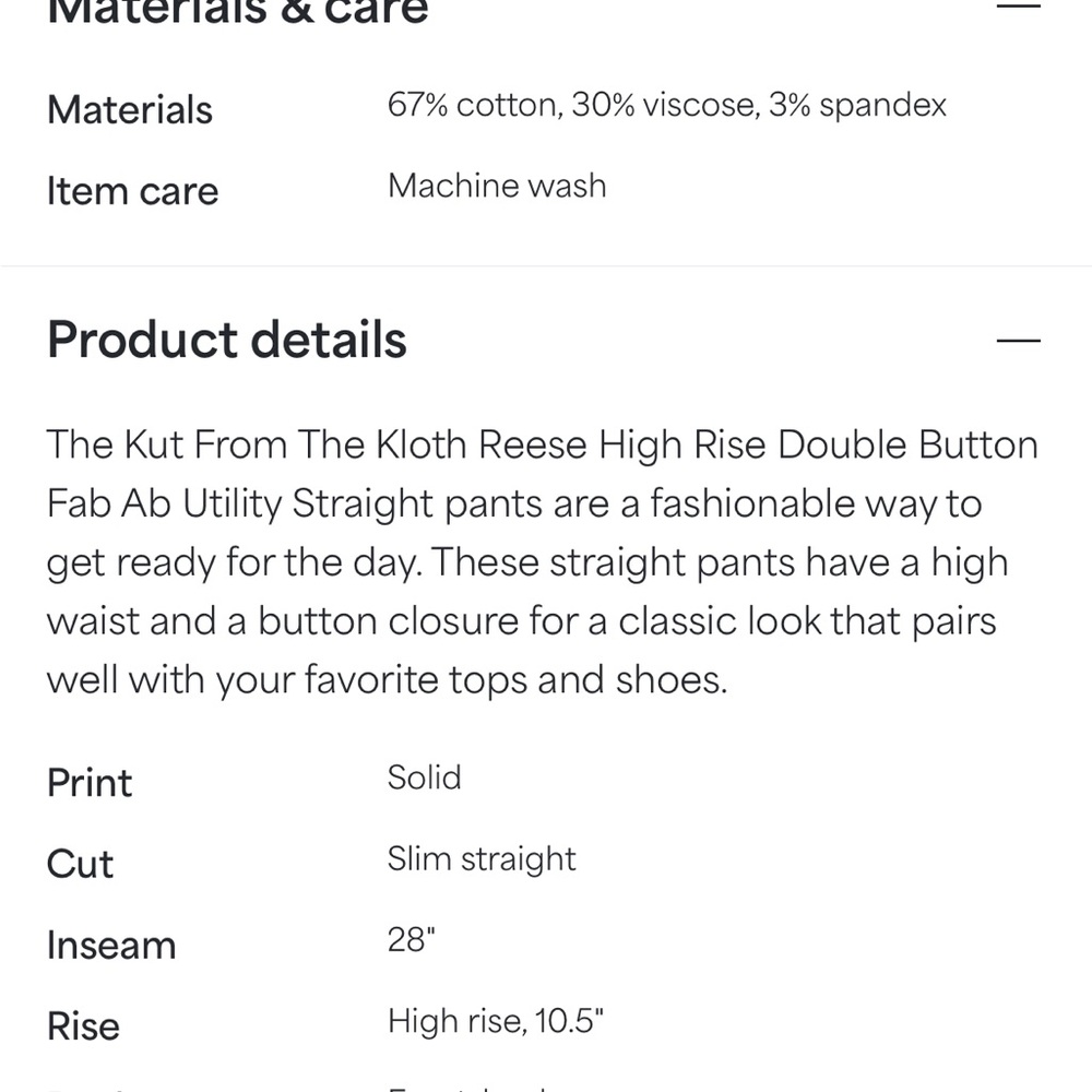 Burgundy Reese high rise double button utility straight pant - Picture 5 of 5